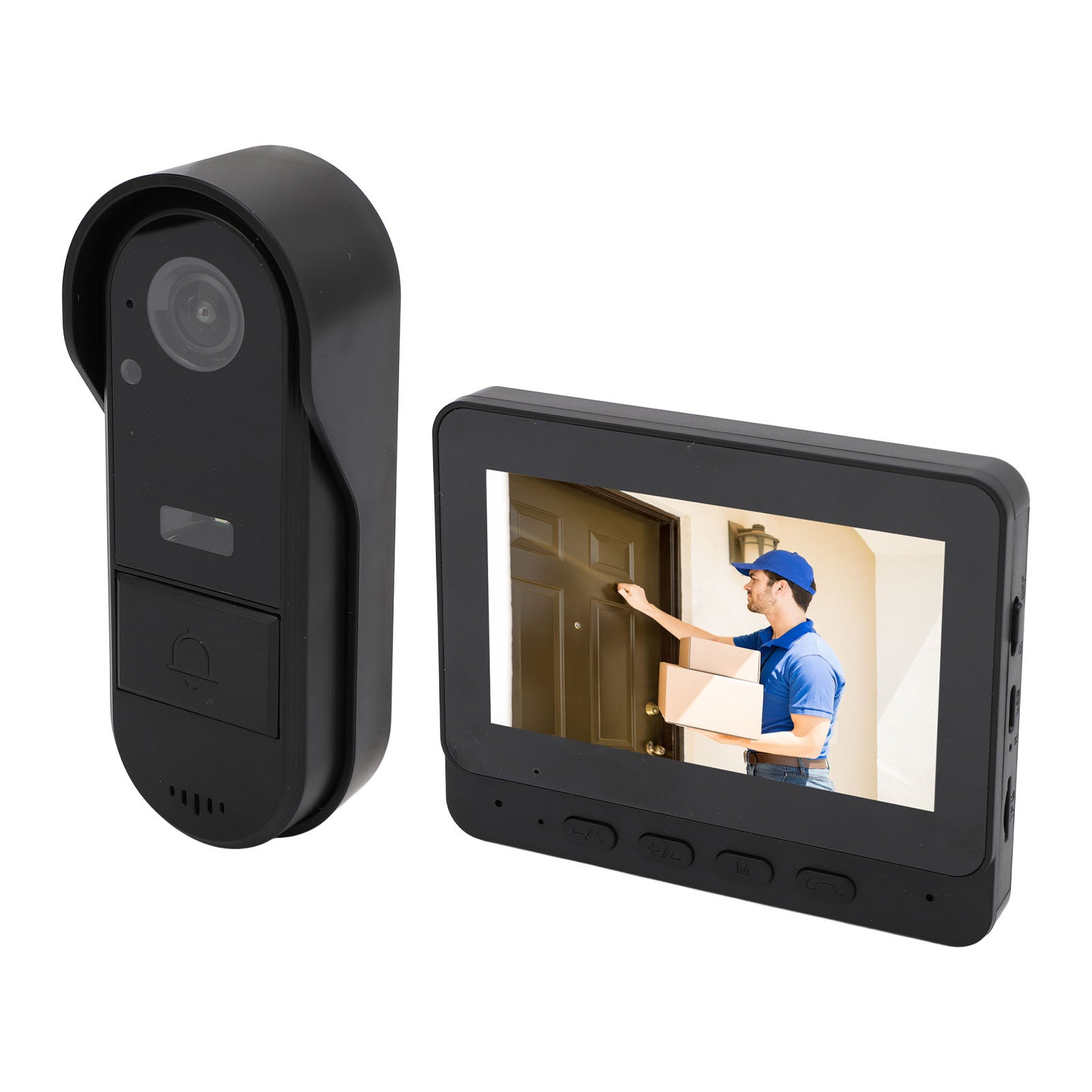 Visiophone sans fil 1080p 8 MP avec écran 4,3 pouces, caméra grand angle 170°, vision nocturne, audio bidirectionnel et IP66 - 9