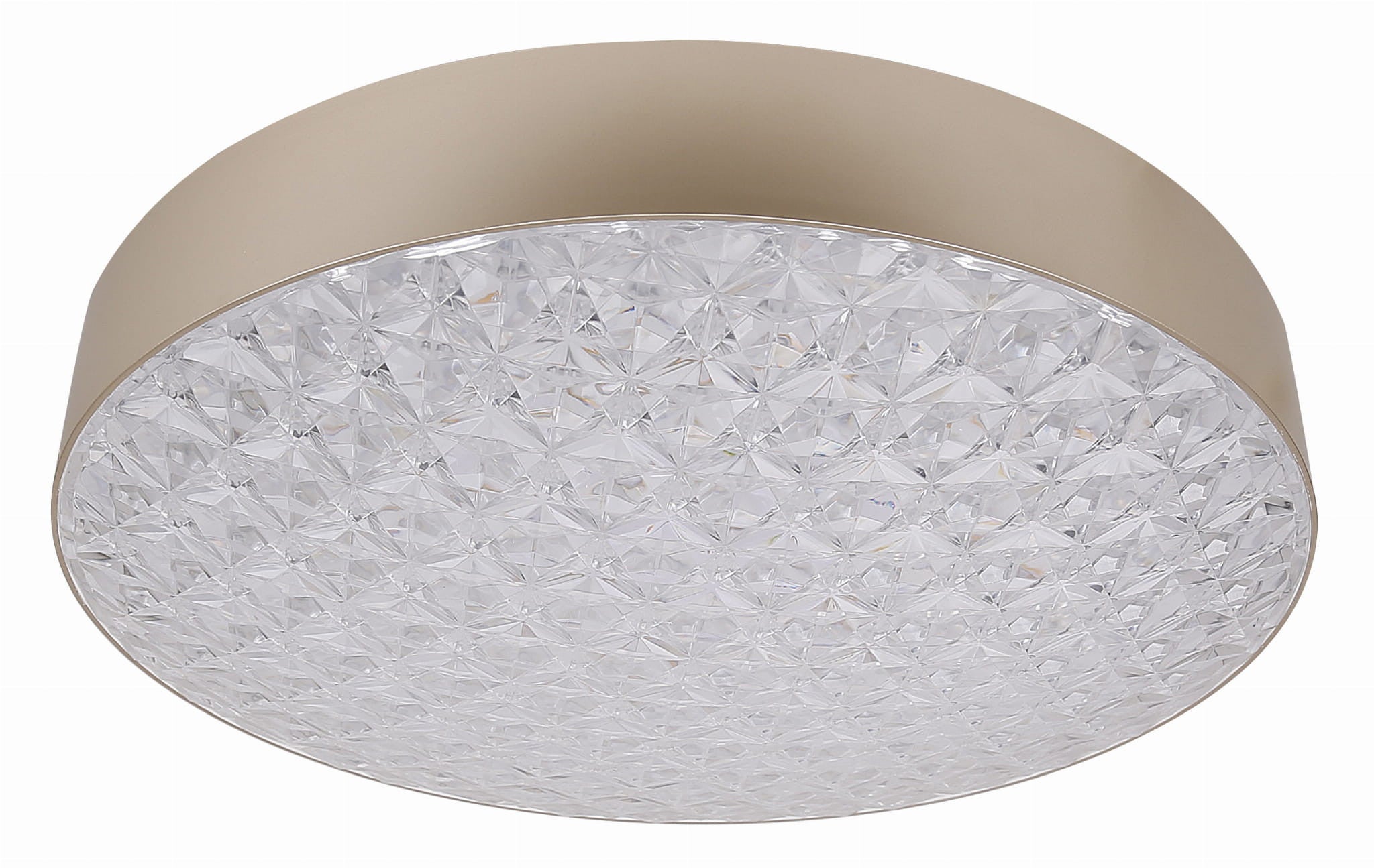 Plafon Luxis okrągły złoto-przezroczysty LED 60W 2800K-6500K 4000lm wym: 13 x 48,5 cm IP20 akryl Candellux