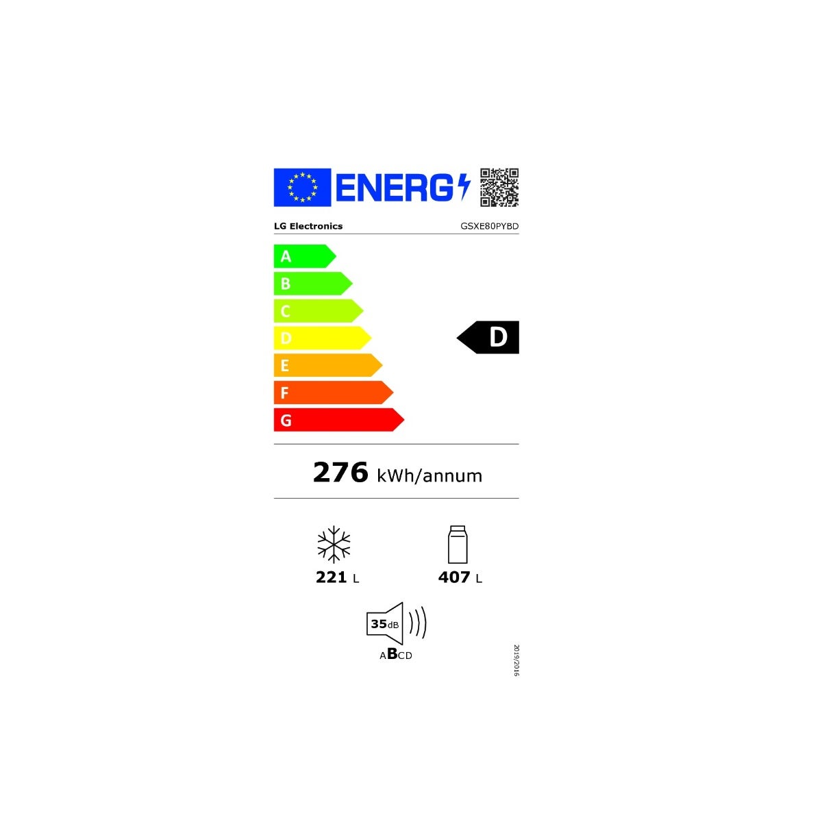 Réfrigérateur américain 91.3cm 628l ventilé - Lg GSXE80PYBD - 2