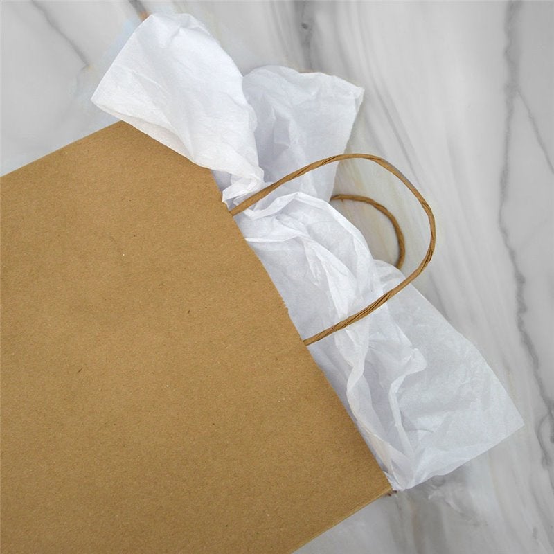 Papier de soie blanc 50x75 cm – Pack 100 feuilles pour emballages cadeaux, déco florale, pompons et créations artisanales - 2