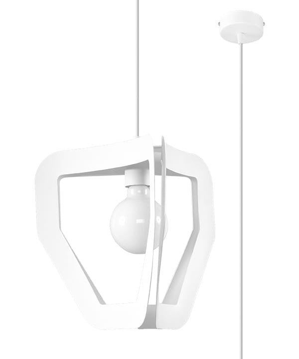 Lampa sufitowa wisząca Tres biała 1xE27x60W wym: 120 x 35 x 35 cm metal Sollux Lighting