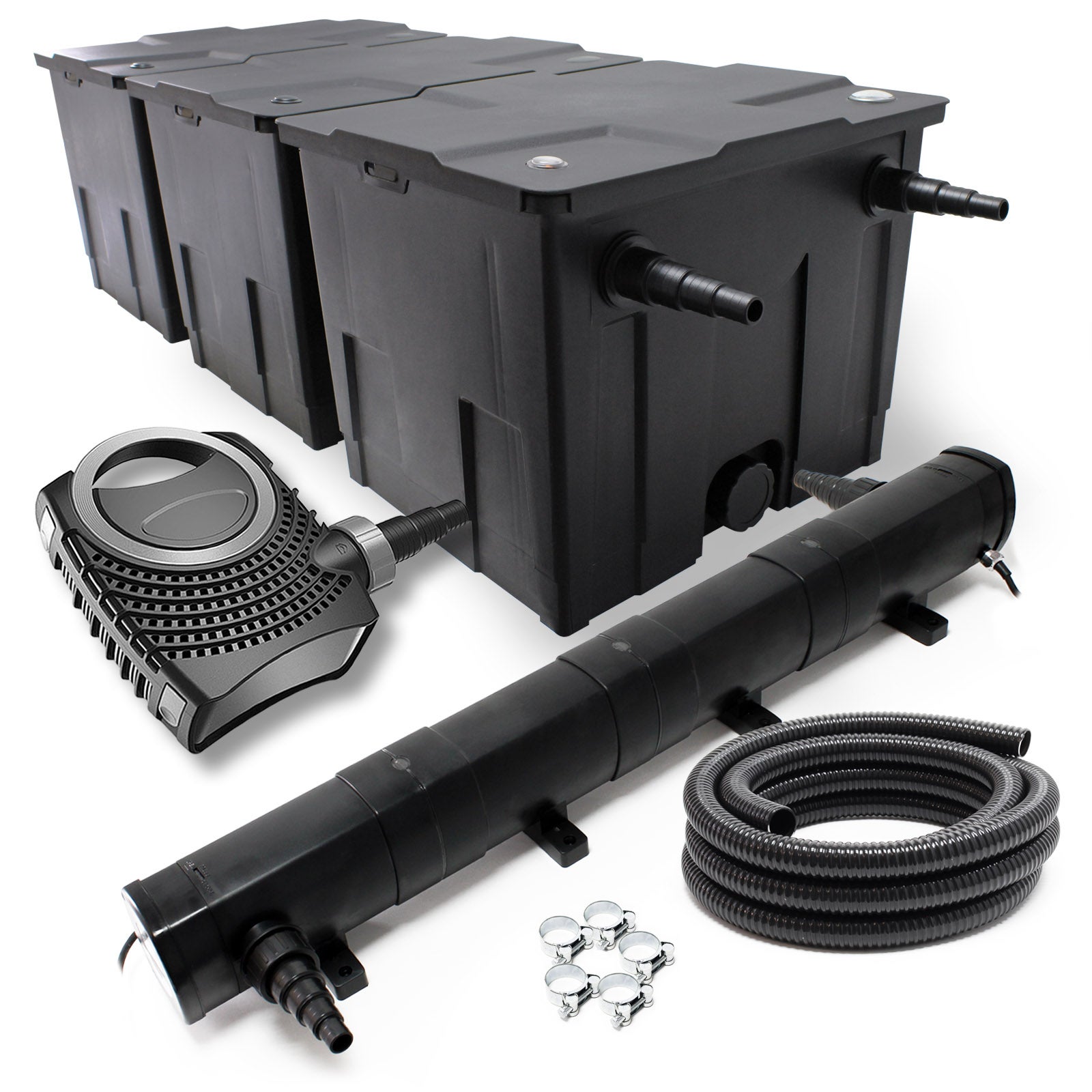 SunSun Set per laghetti CBF-350C chiarificatore CUV-272 72W pompa ...