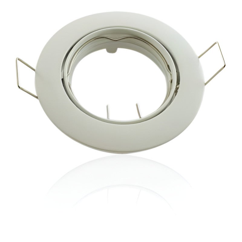 Support encastrable rond orientable blanc - Blanc - GU10 | Leroy Merlin