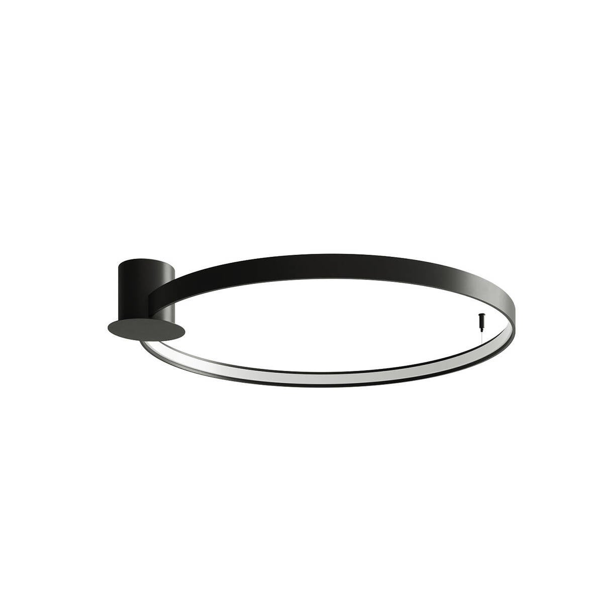 Plafon Rio okrągły czarny LED 31W 3000K 4099lm wym: 12,5 x 84 cm IP20 aluminium Thoro Lighting