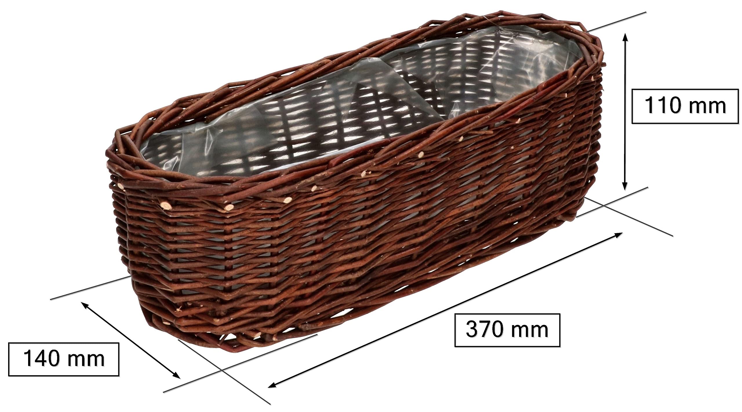 Zestaw 2 doniczki osłonki wiklinowe koszyk na kwiaty - 40 cm - KOTARBAU - 2