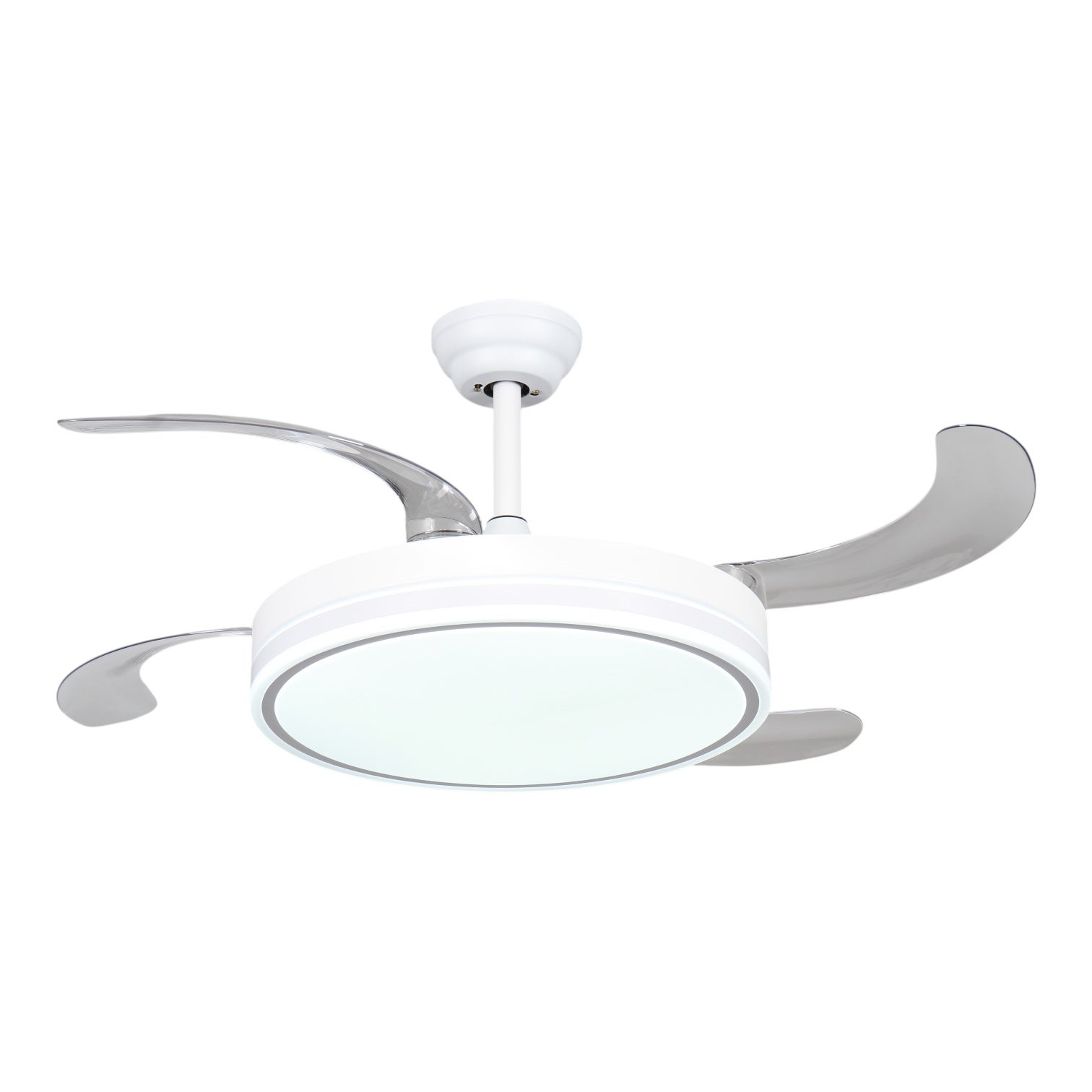 Ventilador de techo con luz LED 36W Blanco en 3 Temperaturas de Luz con Mando a Distancia -Motor DC Eficiente y Silencioso, 3 tonalidades, aspas despl - 6