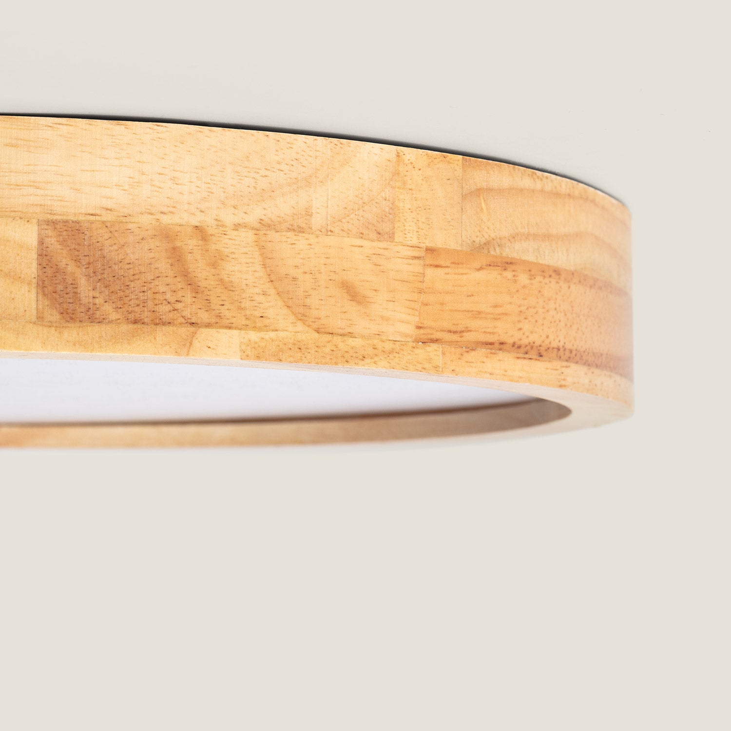 - Plafoniera LED Soffitto Kayu | 20W CCT Selezionabile | Ø400 mm Circolare | 1500 lm Flusso Luminoso | Facile Installazione, Legno, - 4