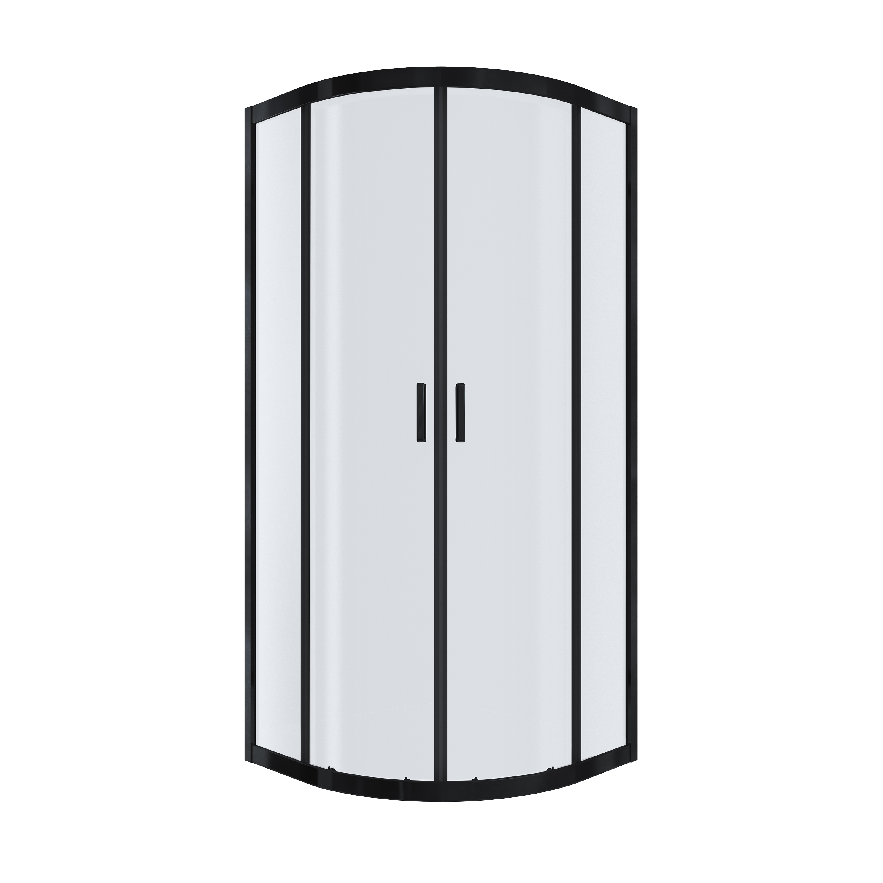 Kabina prysznicowa NAMELESS Durasan 90x90 czarny mat półokrągła 1szt.