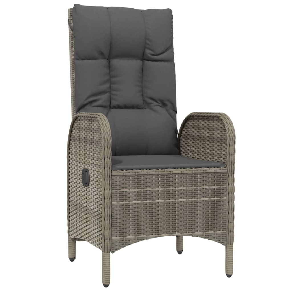 Maison Exclusive - Set da Pranzo da Giardino 7 pz con Cuscini in Polyrattan Grigio - 7