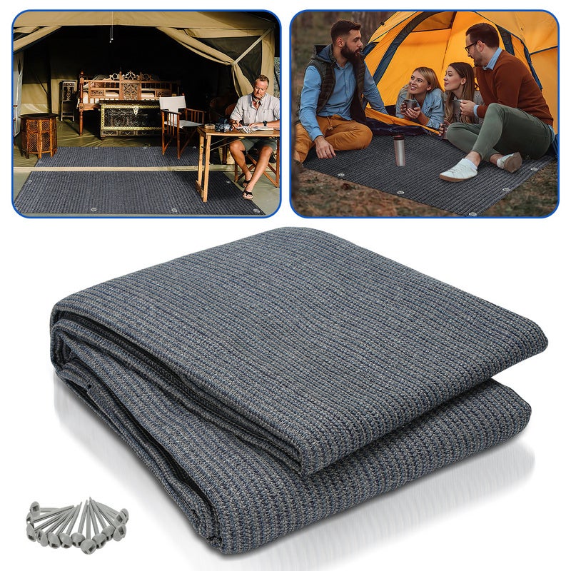Tapis De Sol Camping Tapis De Camping VA-Cerulean 3x3m - Polyéthylène Résistant - Gris/bleu - Multi-usage Polyéthylène Haute Densité Tapis De Sol Camping Tapis De Camping VA-Cerulean 3x3m - Polyéthylène Résistant - Gris/bleu - Multi-usage Polyéthylène Haute Densité
