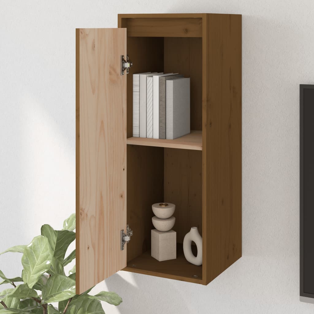 Armoires murales 2pcs Marron miel 30x30x80cm Bois de pin massif vidaXL - 4