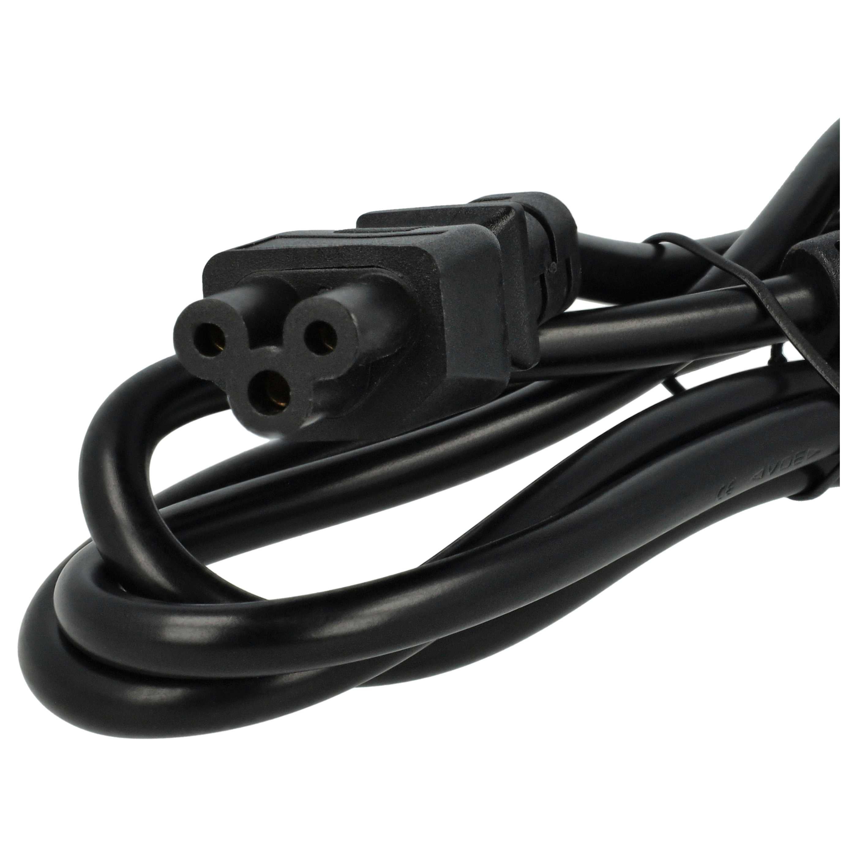 vhbw 10x Câble connecteur euro type F pour appareils électriques comme PC moniteur imprimante robot - Prise C5 en trèfle Mickey Mouse, 1,2m - 4