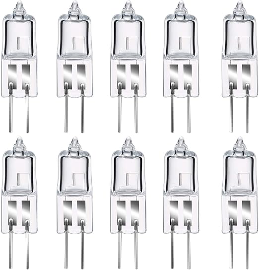 Żarówki halogenowe G4, żarówka halogenowa G4 12 V 20 W z trzonkiem trzpieniowym, barwa biała 2800 K, opakowanie 10 sztuk [klasa energetyczna C]