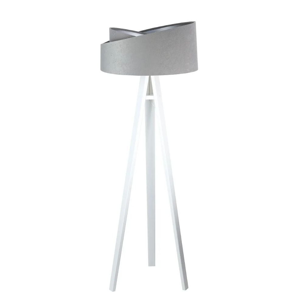 Lampa stojąca GEMSTONE szara/srebrna/biała