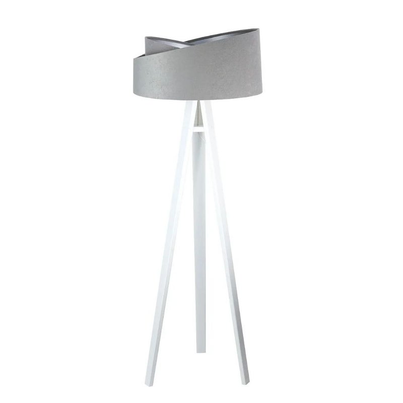 Lampa stojąca GEMSTONE szara/srebrna/biała