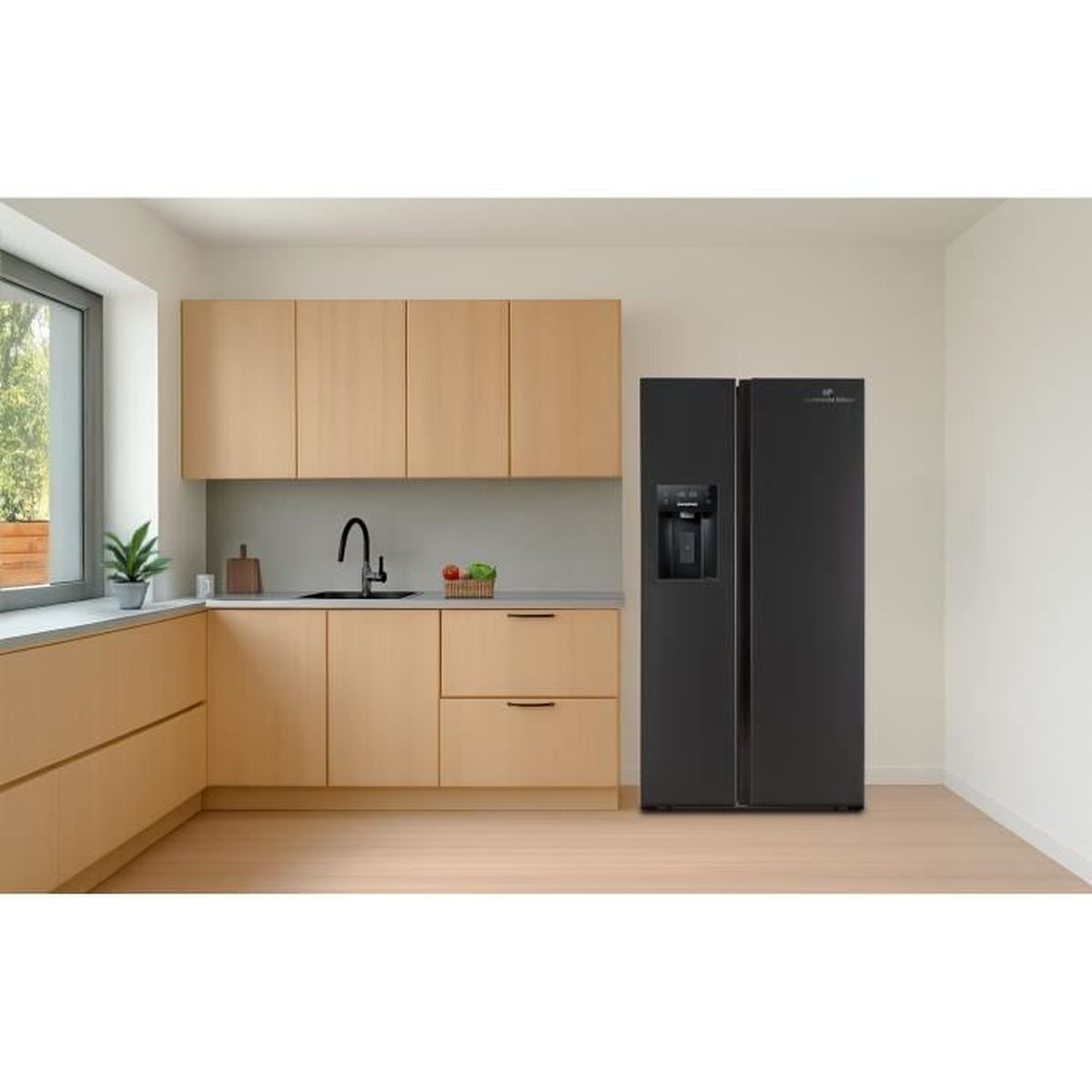 Réfrigérateur américain Continental Edison CERANF556B1 noir Total No Frost avec distributeur eau glace 556 L - 6