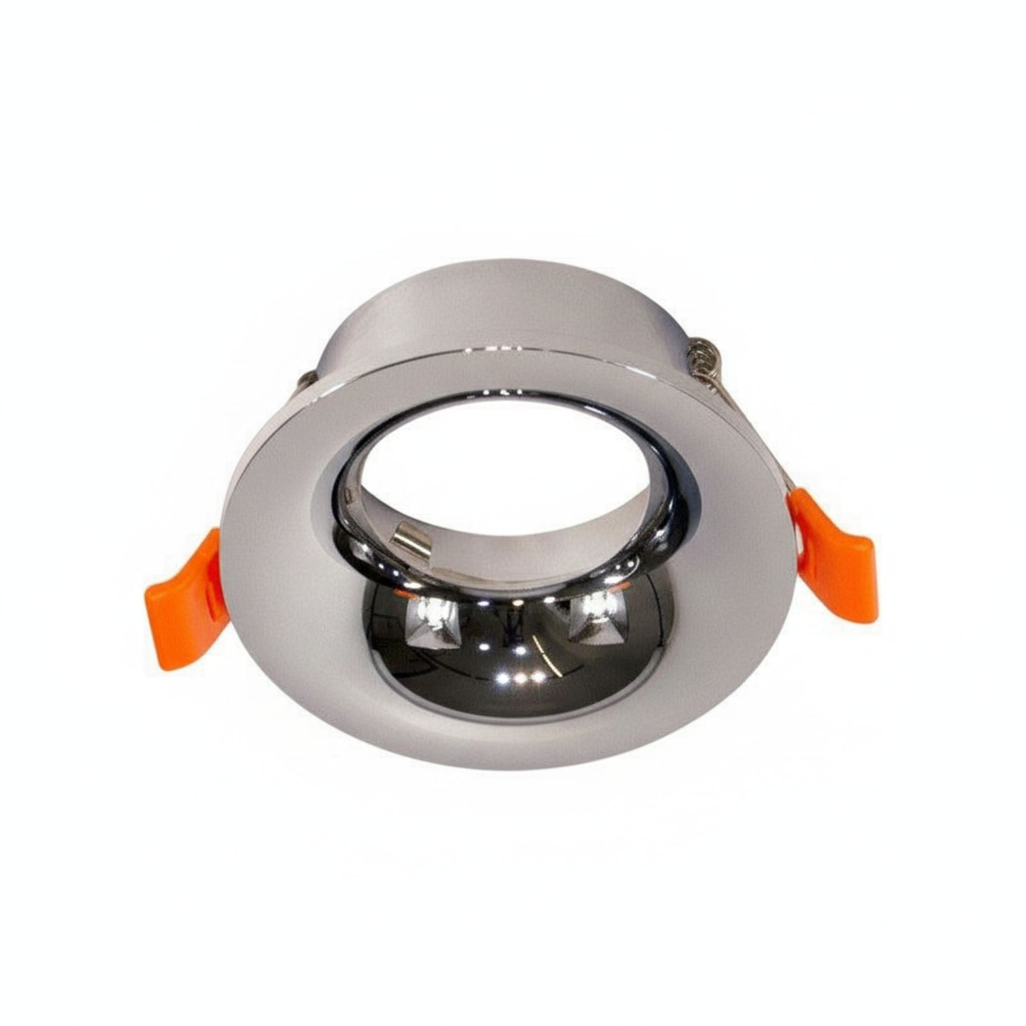 Plafonnier En Saillie Rond GU10/MR16 80mm Blanc Réflecteur Or Rose 35W