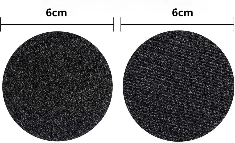 40 adesivi rotondi gratta e vinci, chiusure rotonde a strappo, 20 neri, 20 bianchi, diametro 60 mm - 2