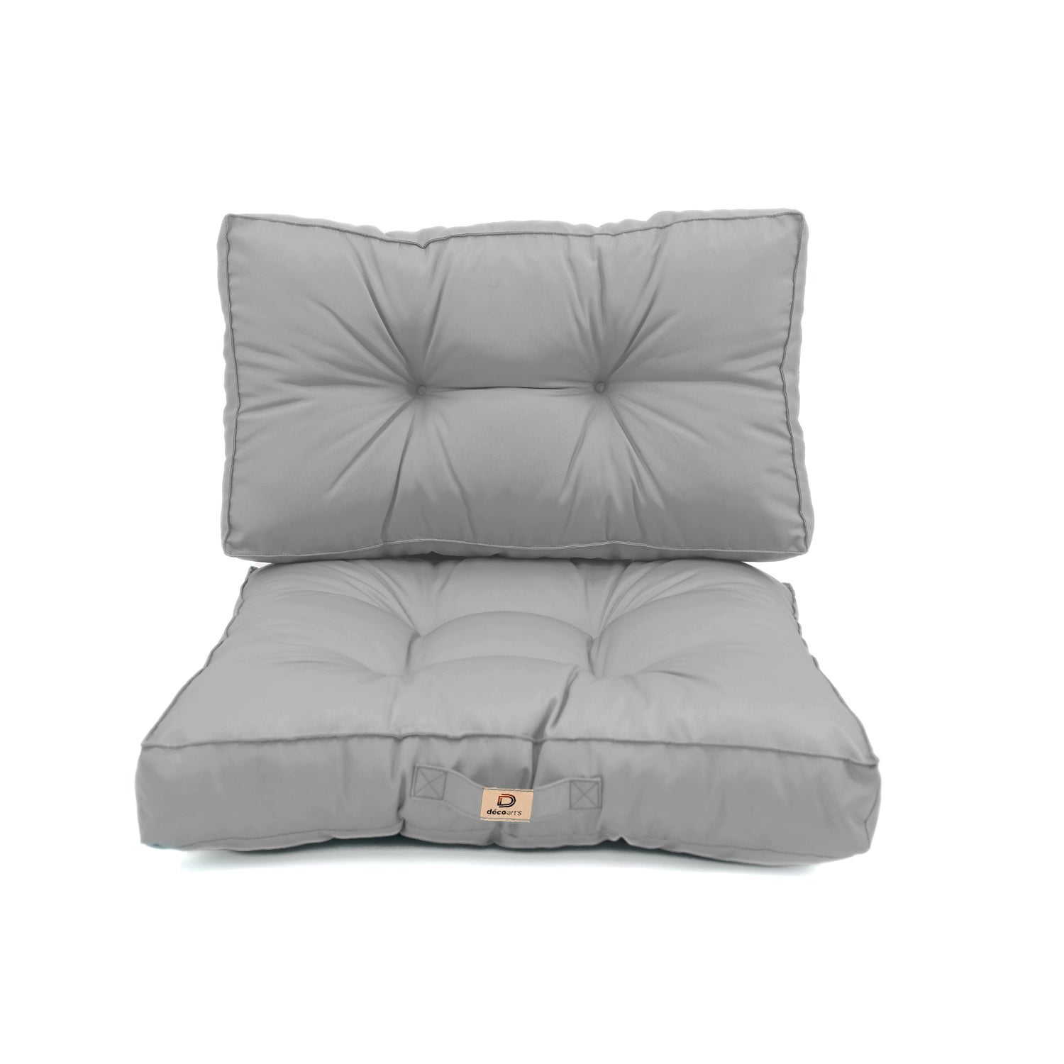 Coussins pour salon de jardin capitonné 50x50cm gris galet - 3