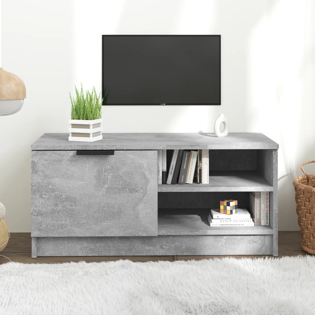 MEUBLE TV MURAL gris b ton 40x30x30 cm bois d'ing nierie EUR 41,82