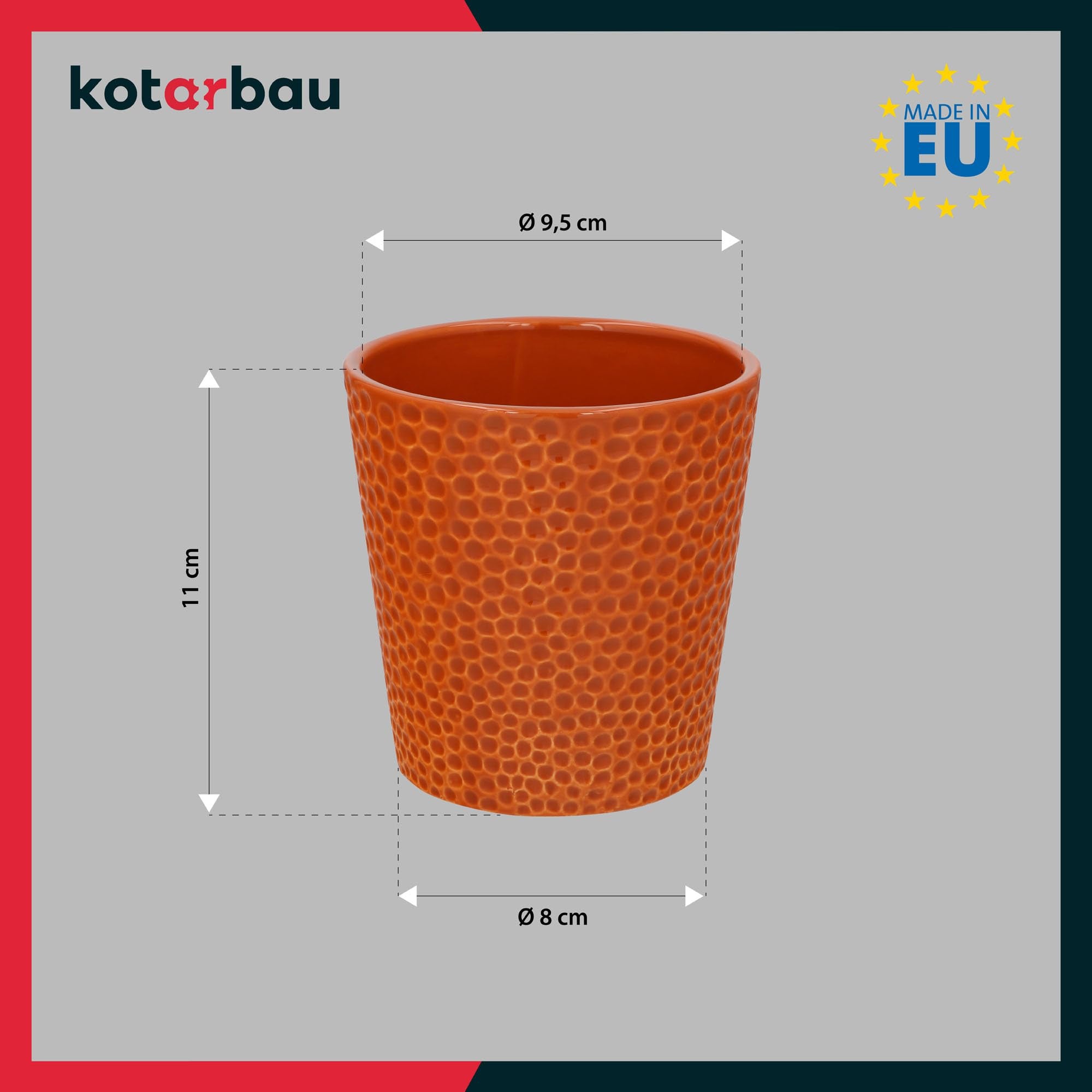 2 szt doniczka fi 9,5 donica osłonka ceramiczna na kwiaty rośliny storczyki - KOTARBAU - 3