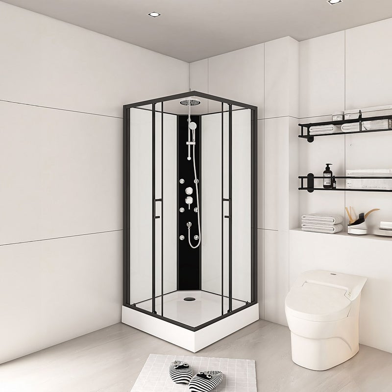 Zdjęcia - Kabina prysznicowa Vente-Unique narożna z hydromasażem - szer. 80 x gł. 80 x wys. 225 cm - KIVORA