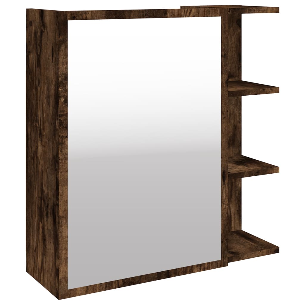 5x64 Armoire à miroir de salle de bain Chêne fumé 62,5x20,5x64 cm | Leroy Merlin