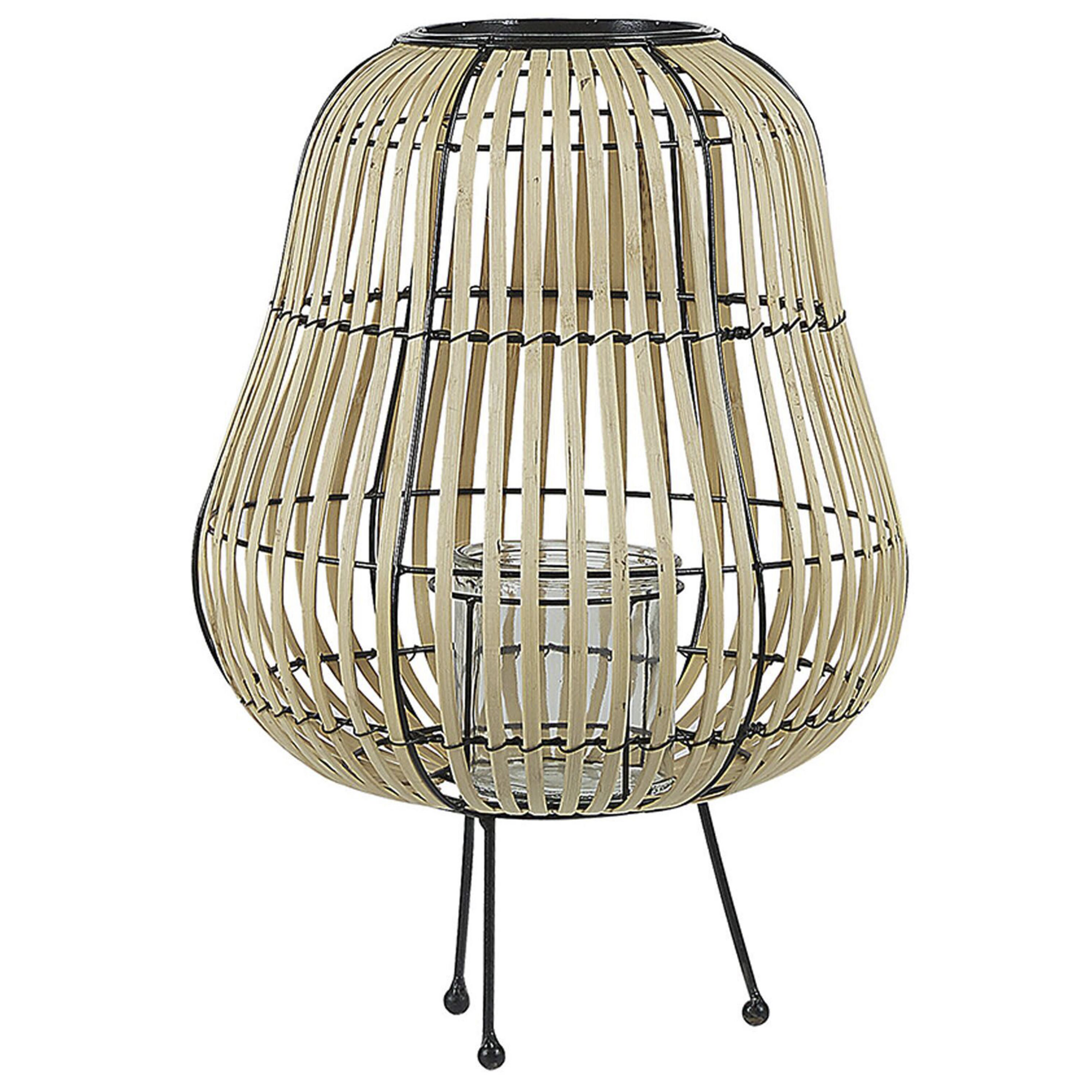 Felinar BERKNER Lemn de salcie 44 cm Natural