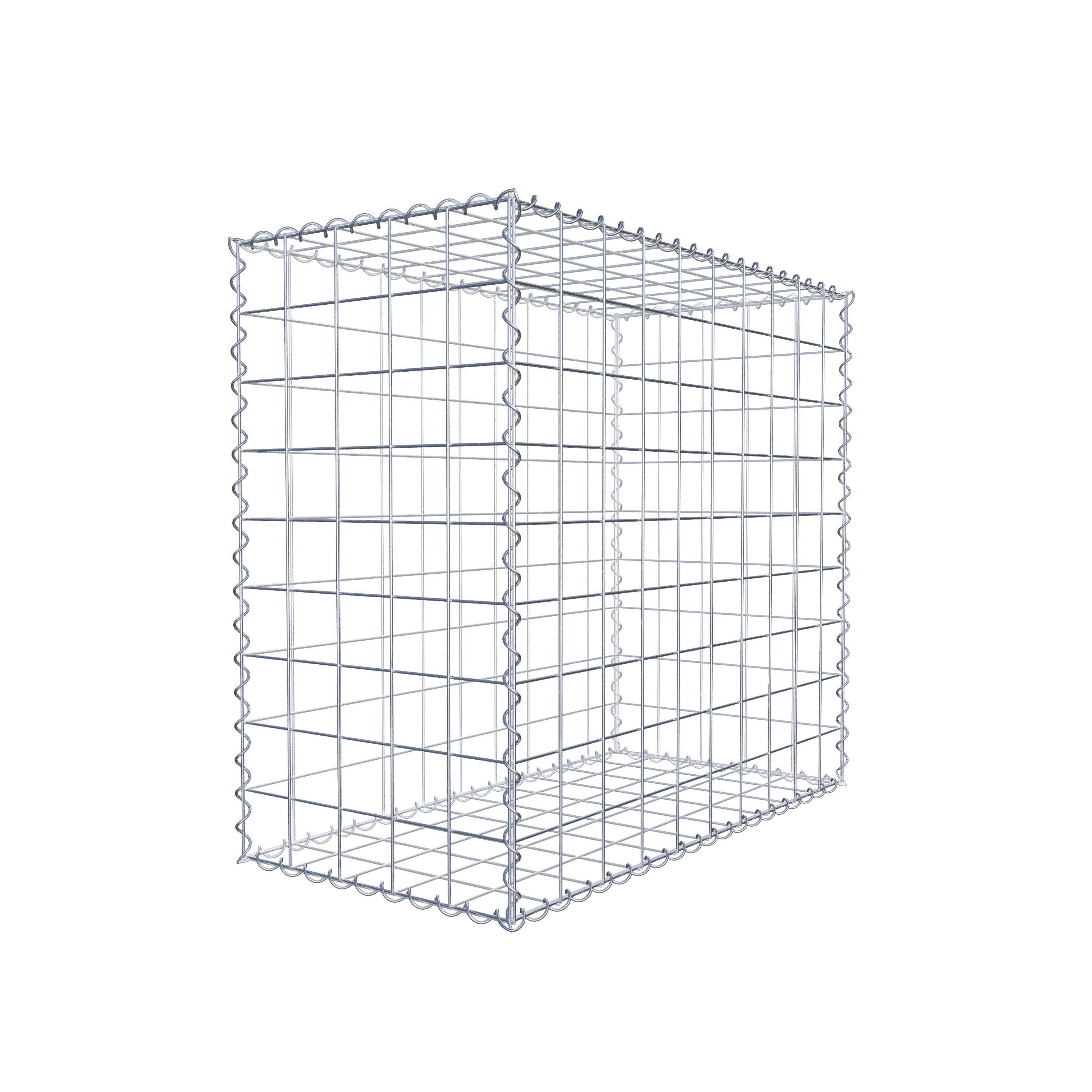 Gavión de acero galvanizado 100x90x50cm (LxAxP), malla 10 x 10cm, Espiral, jaula metálica para muro o jardín - 3