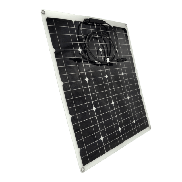 Jandei Panneau solaire flexible 50W 18V ETFE monocristallin flexible 63.5*54cm avec MC4