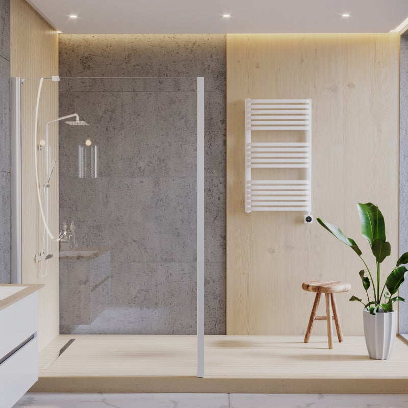 Grzałka elektryczna do grzejnika łazienkowego PREMIO 300W biała z maskownicą LUXRAD