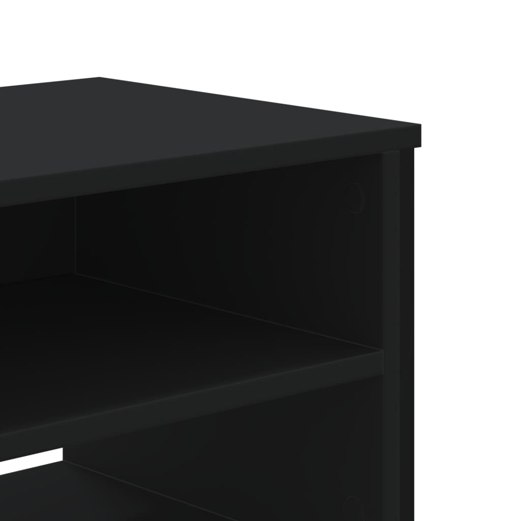 Maison Exclusive - Meuble TV noir 122x34x41 cm bois d'ingénierie - 7