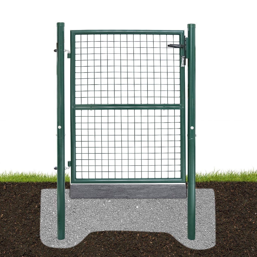 Porte de jardin système de porte de porte de cour clôture de jardin porte de porte Tube rond Vert 100x125cm - 5