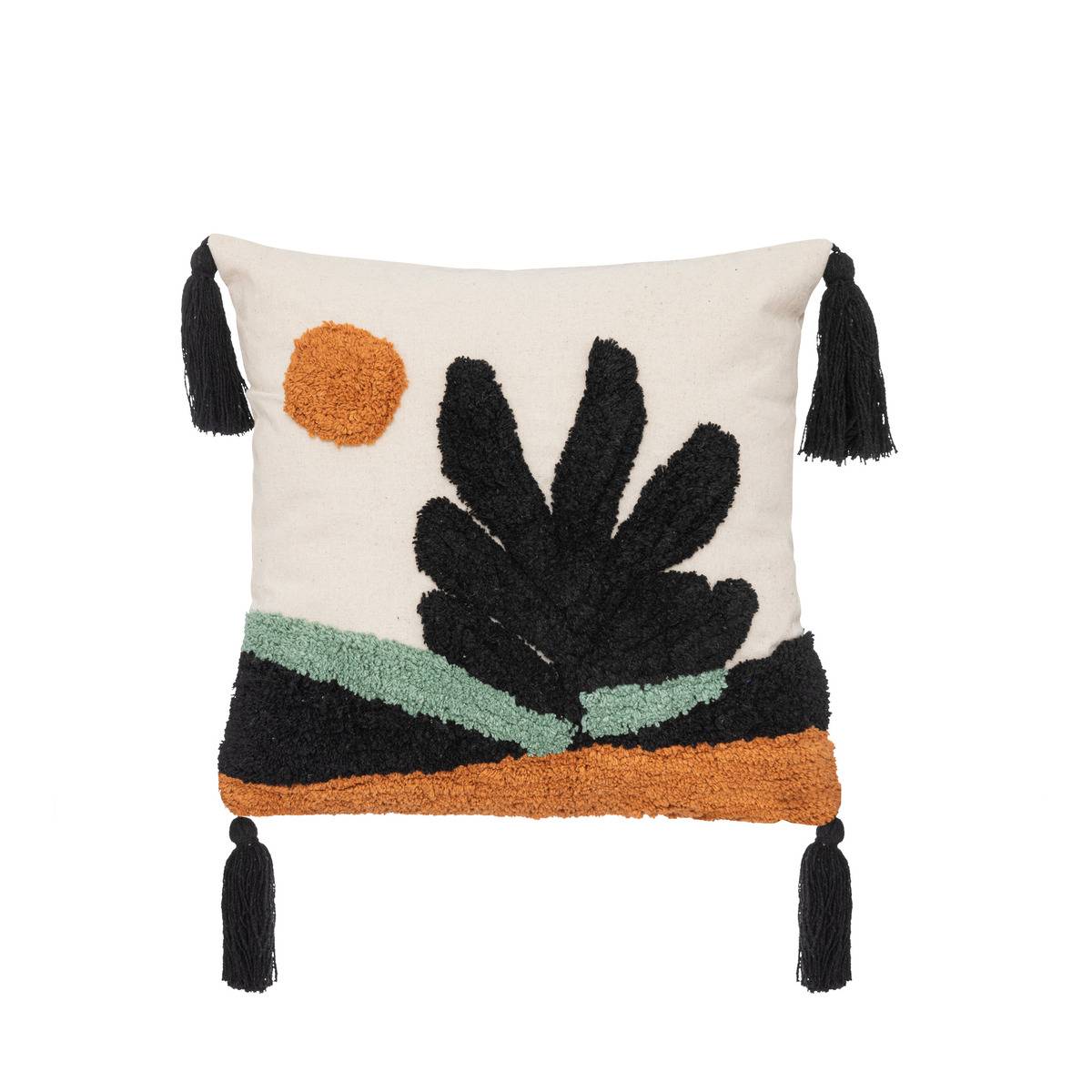 Cojín cosy algodón - empenachado - 40x40 cm - atmosphera créateur d'intérieur