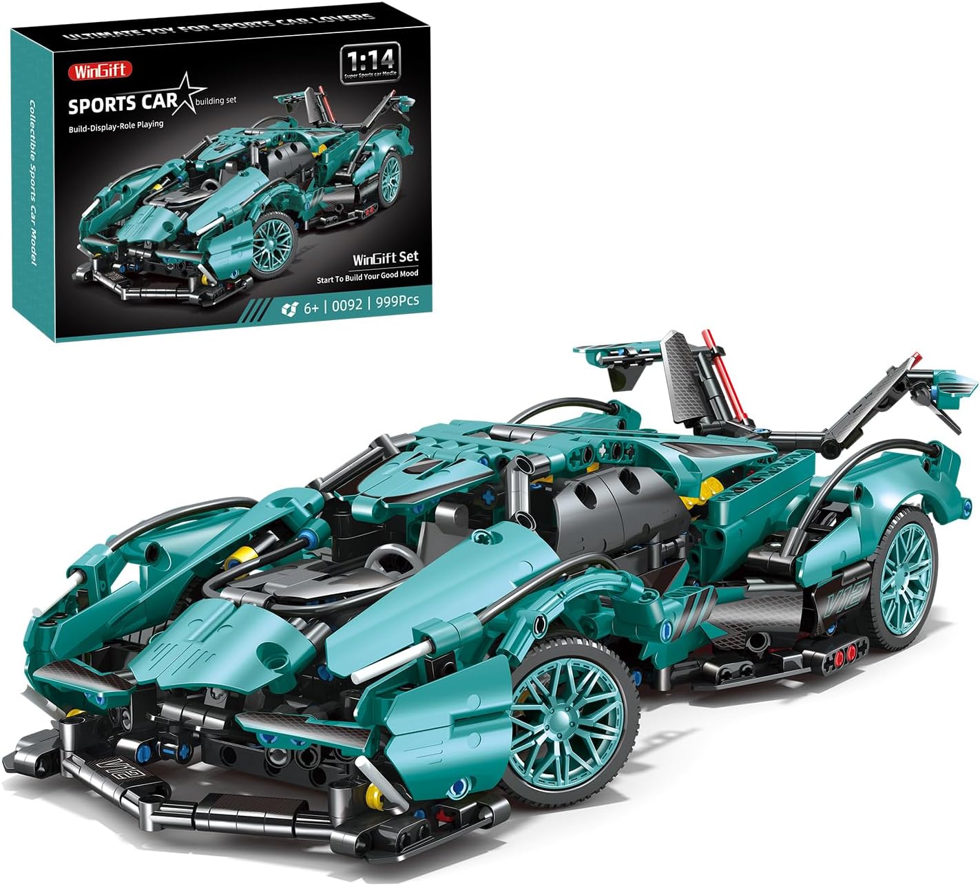 JMBricklayer Conjuntos de construcción de coches vintage con luz para adultos, modelo de coche convertible retro clásico, coches antiguos coleccionables, regalos para hombres