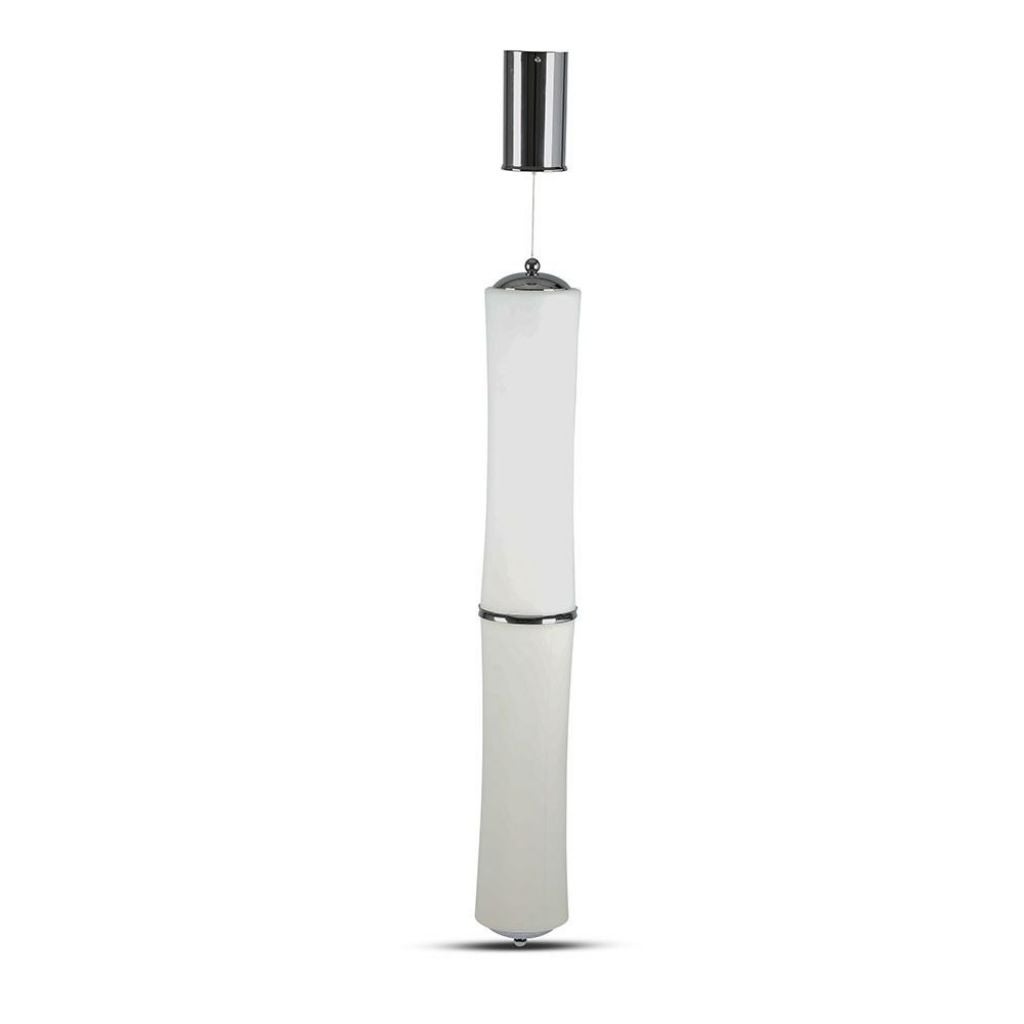 Lampa wisząca LED 32 W z podwójnym pionowym cylindrem, satynowa biel 3000 K, ściemnialna triakiem