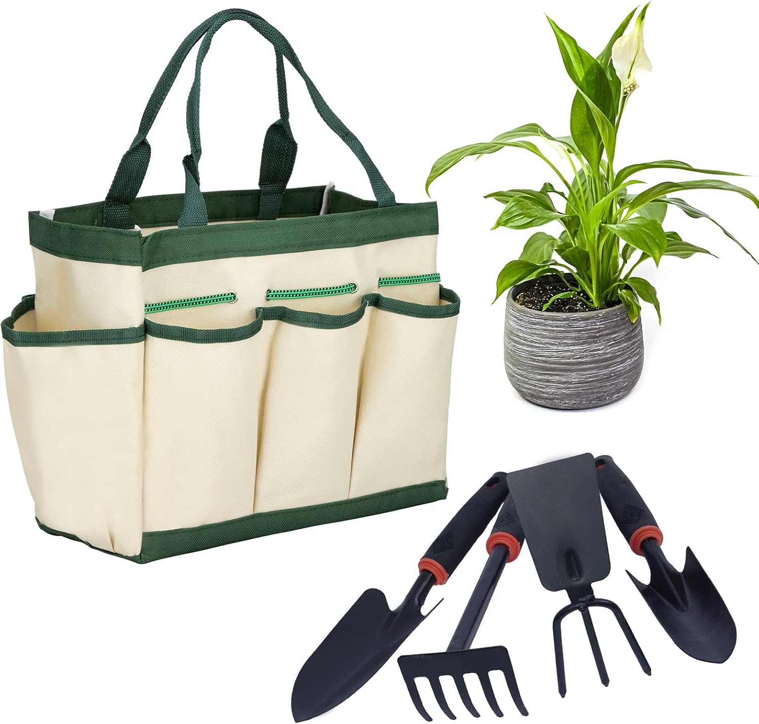 Bolsa de armazenamento de ferramentas de jardinagem com 9 bolsos, ferramenta de jardim - 3
