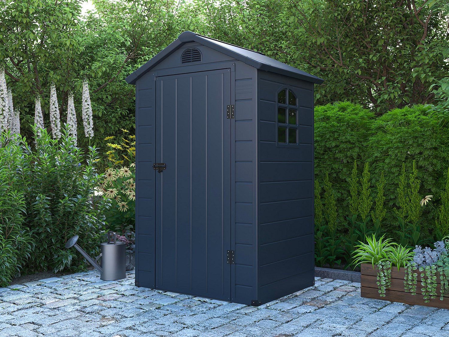 Schowek ogrodowy z antracytowej żywicy 1,39 m² - CESIO