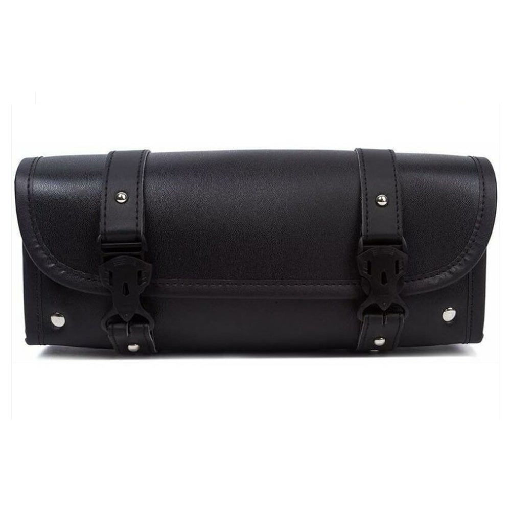 Sacoches Moto En Cuir Pour Sportster - Lot De 3 - Noir - Fait Main Inde