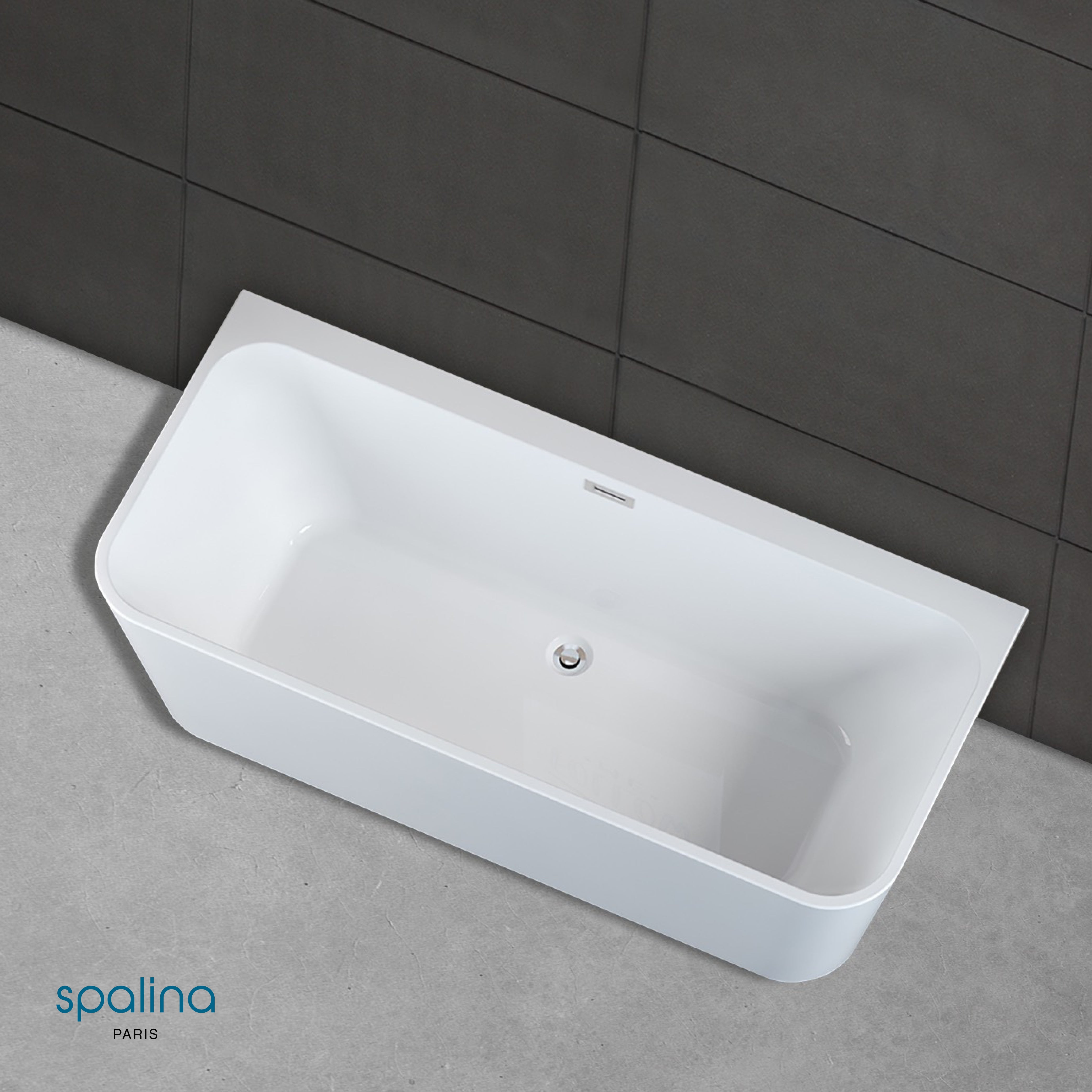Baignoire Ilot Mint 160 blanche 160 x75 x57 cm, by SPALINA - 11