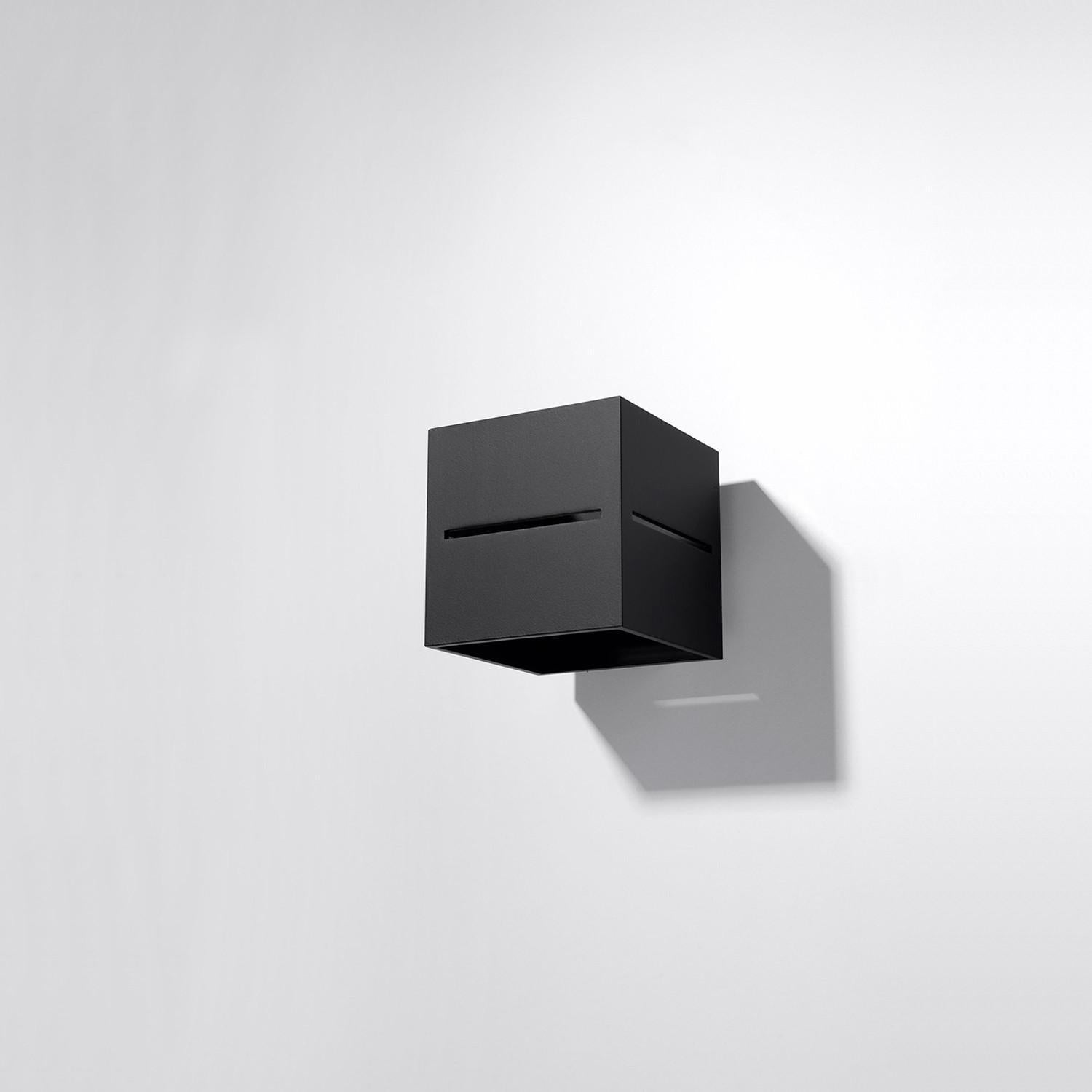 Kinkiet ścienny Lobo czarny 1xG9x40W wym: 10 x 12 x 12 cm aluminium IP20 Sollux Lighting