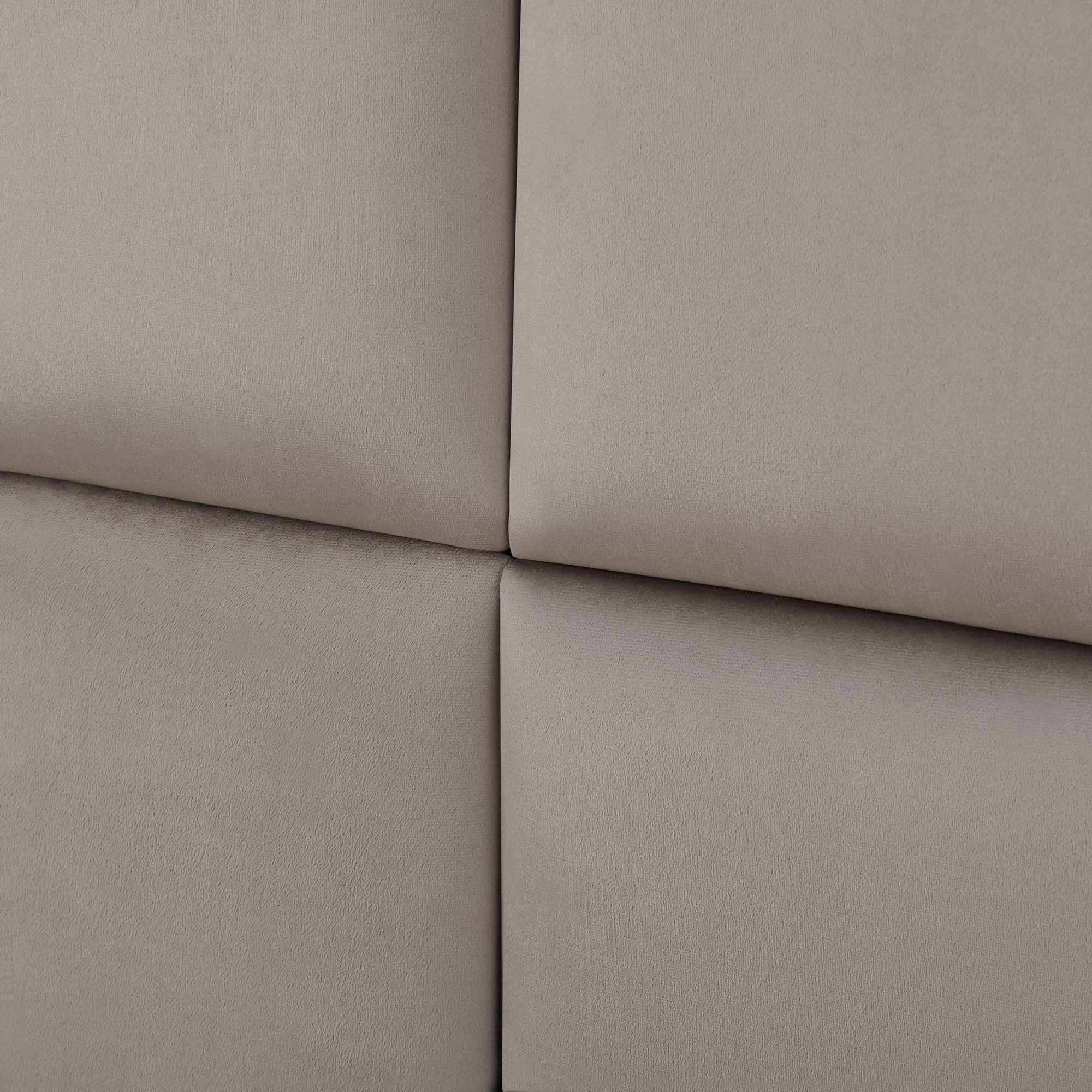 Conjunto de 4 painéis de parede acolchoados Carpino veludo 30x30cm - Cinzento claro [neu.haus] - 8