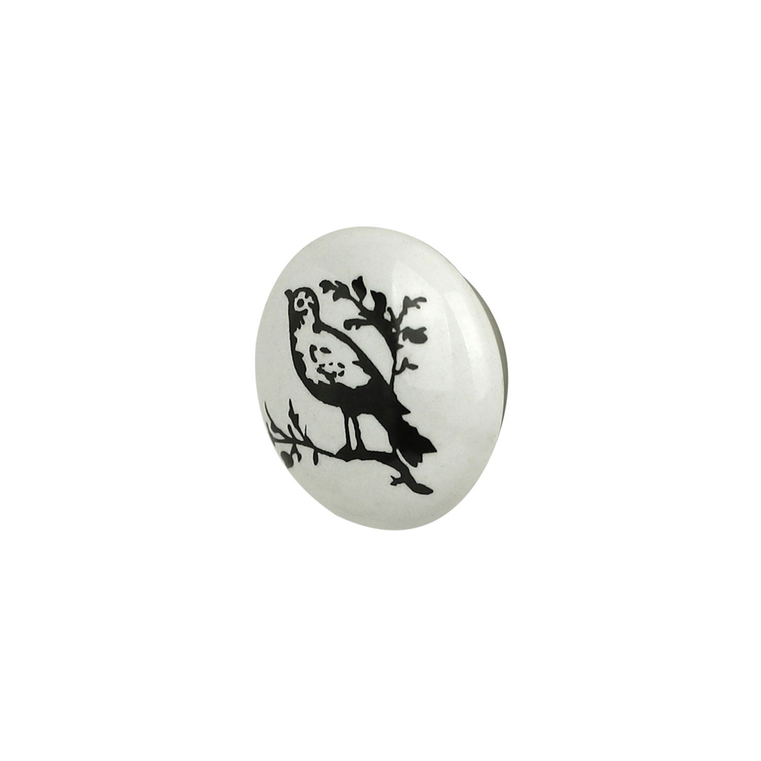 Bouton de meuble BIRD, Porcelaine blanche Ø35 mm - 2