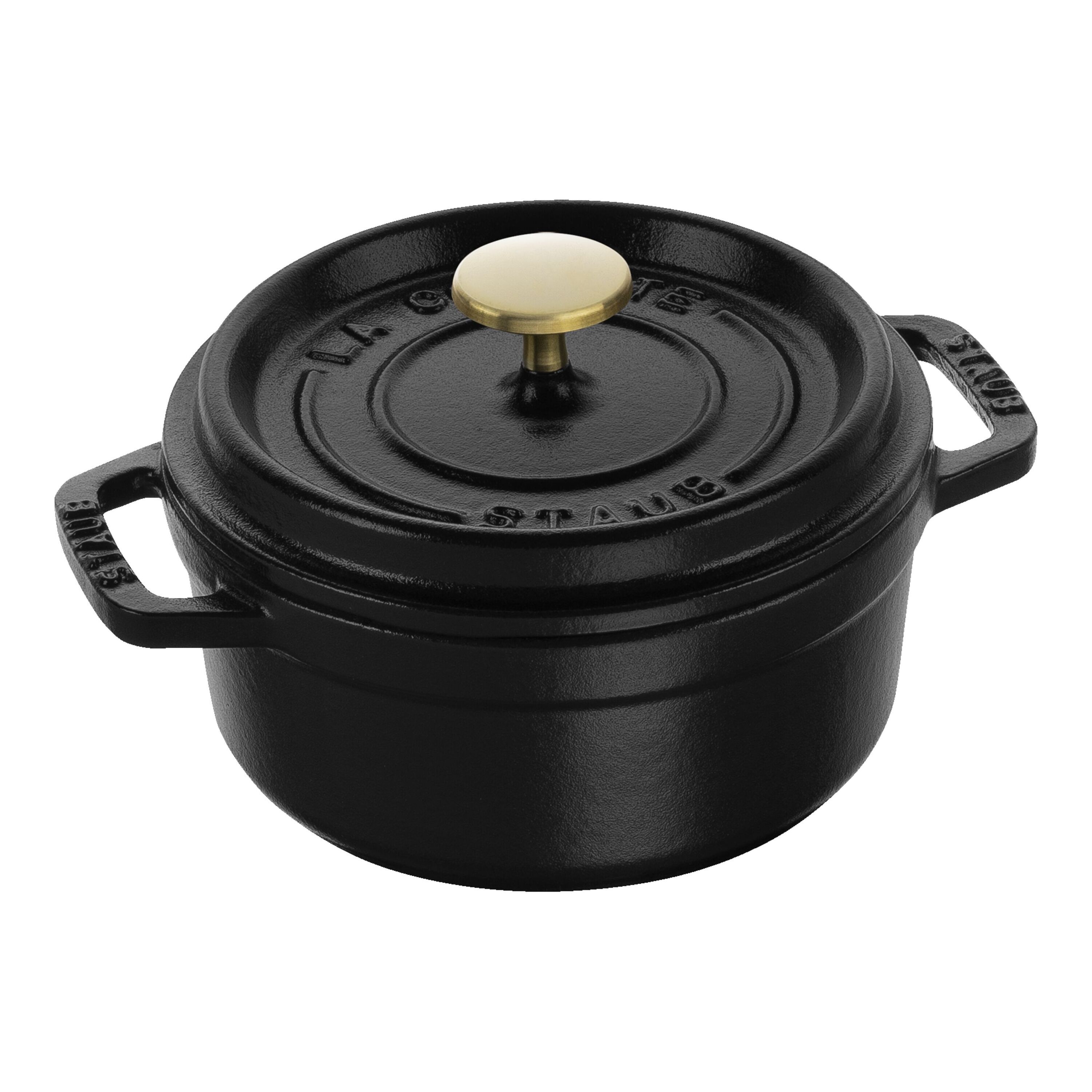 Casseruola in ghisa smaltata LAVA con coperchio, nero, 1,3