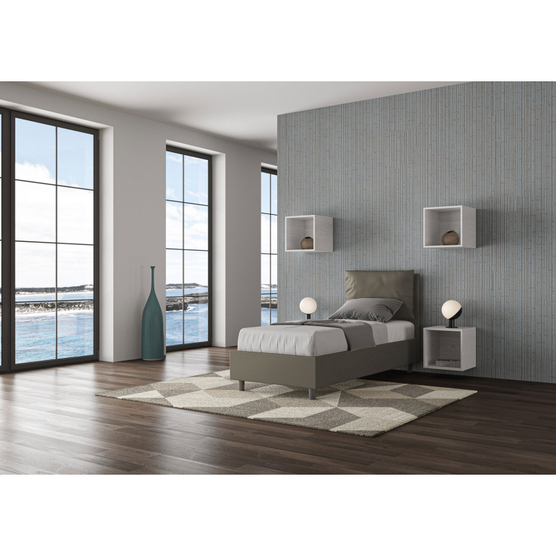 Lit 1 place Antea 80x200 avec sommier cappuccino - 4