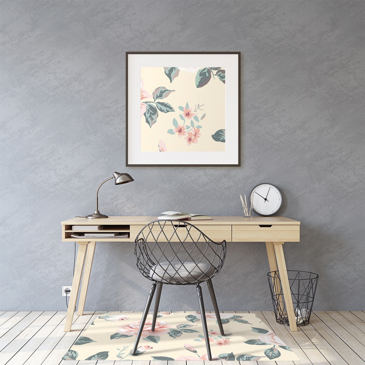 Podkładka pod fotel na kółkach, Hipster żyrafa abstrakcyjne wiry 140x100 cm – Tulup - 3