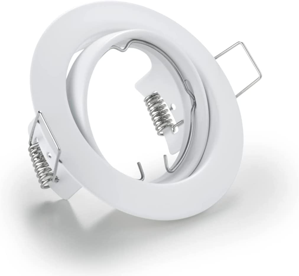 Oprawa sufitowa wpuszczana podtynkowa Jura biała 1xGU10x15W okrągła ruchoma IP20 wym: 8,3 x 8,3 cm metal Trio