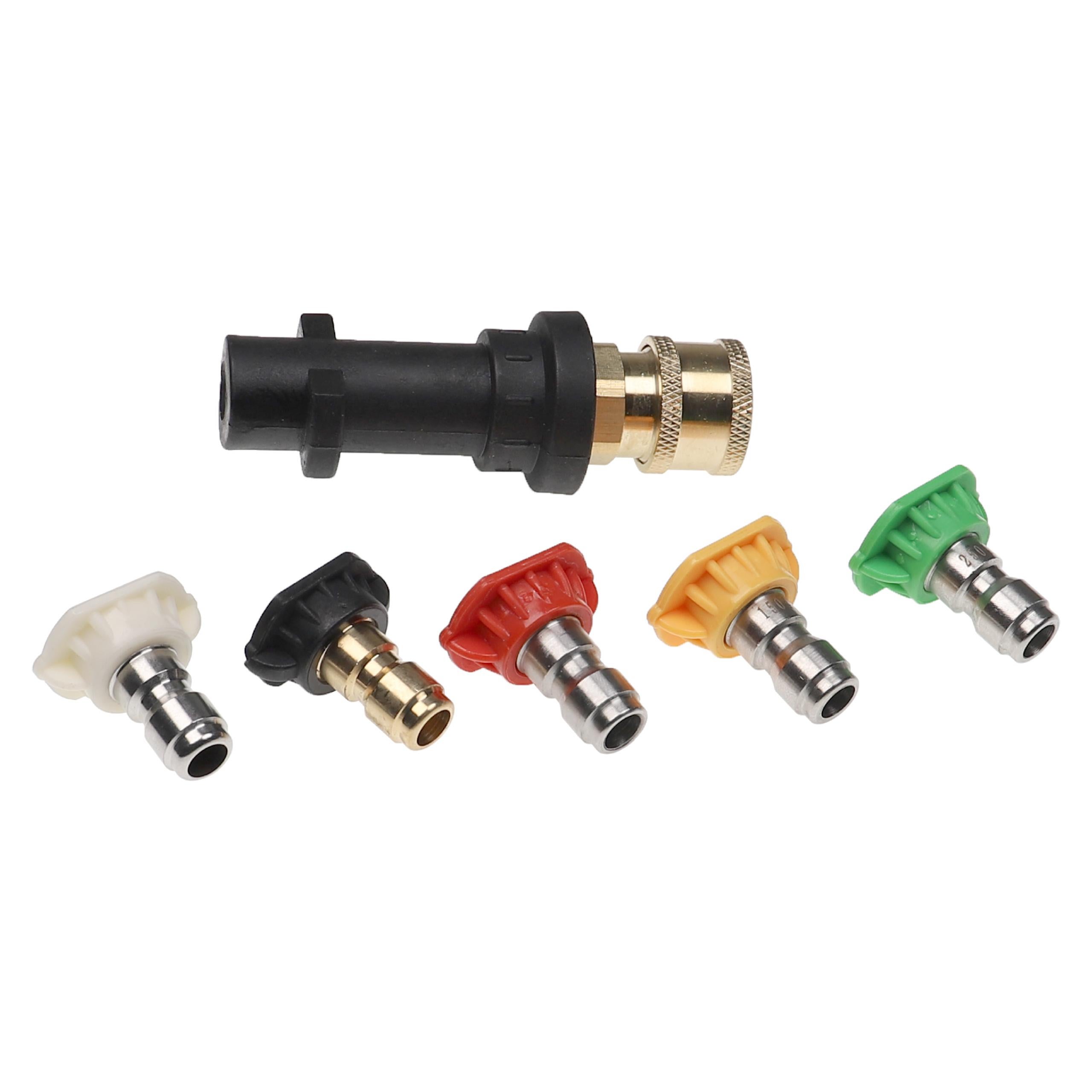 vhbw Lot d'accessoires 6-pcs remplacement pour Kärcher 4.762-061 pour nettoyeur haute-pression - adaptateur, embout pulvérisateur - 6