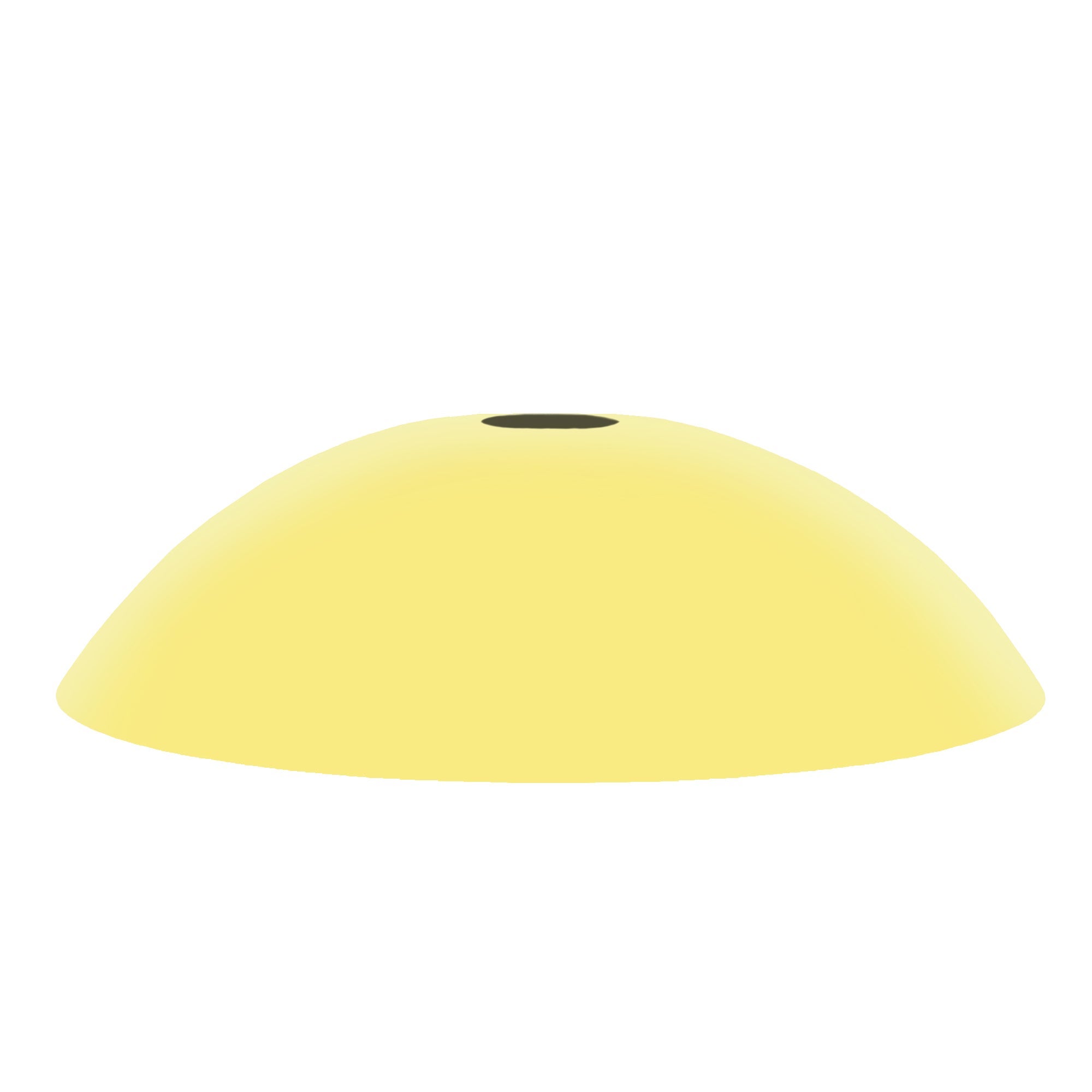 Abat-jour Suspendu En Porcelaine Émaillée Jaune - Style Industriel - Dôme 5.7cm - Neuf B&P