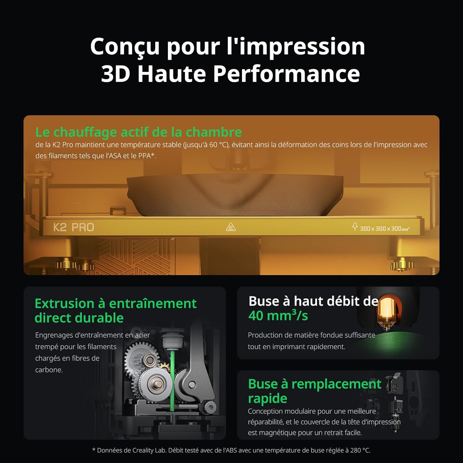Creality K2 Pro Combo Impressora 3D,Multicol com CFS,600mm/s,Nivelamento Automático,Aquecimento Ativo da Câmara,Extrusora Direct Drive,300×300×300mm - 4